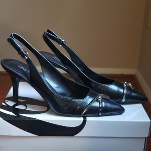 Nine West Leather Slingback Pumps, unworn